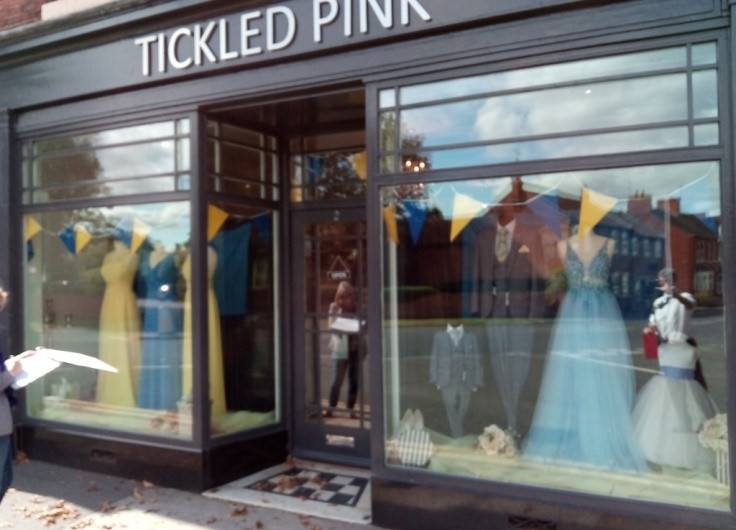 Tickled Pink - Runner Up Best Dressed Window along the route